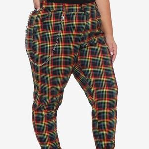 Hot Topic Rainbow Plaid Pants Plus Size 0